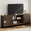 Farmhouse TV Stand for 75",Rustic Entertainment Center with Adjustable Shelves and Sturdy Metal Legs,Wooden Media Console for Living Room or Bedroom - 3 of 4