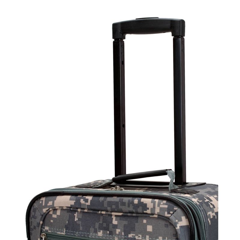 Rockland Melbourne 3pc Expandable ABS Hardside Checked Spinner Luggage Set - Camo, 4 of 9
