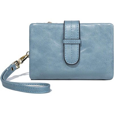 BEAFUP Women's Wallets - RFID Blocking PU Leather Wallet - Stylish Compact Bifold Design with Detachable Wrist Strap for Everyday Carry