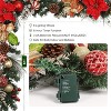 6 Ft Pre-Lit Christmas Garland, Battery Operated Xmas Garland with 20 Lights, Ball Ornaments Ribbons Bows for Mantle Table Centerpiece Home Decor - 3 of 4