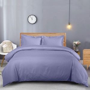 Egyptian Linens Duvet Cover Set Stripe 600 Thread Count - 1 of 4