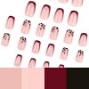 LOVELAY CREATIONS Cherry French Tip Square Press-On Nails, Leopard Print - 2 of 4
