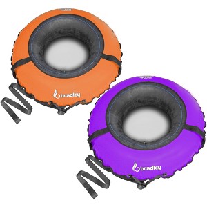 Bradley Set of 2 heavy duty tubes for floating the river; Whitewater tube; Rubber inner tube with cover for river floating; river raft - 1 of 4