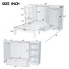 Twin Horizontal Murphy Bed With Storage, Folding Murphy Bed Cabinet With 1 Large Drawer And 3 Open Storage Shelves - 2 of 4