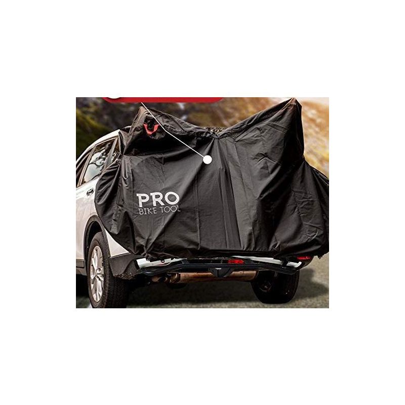 PRO BIKE TOOL Bicycle Cover for Outdoor Storage, Black Stationary XL for 2 Bikes, 5 of 6