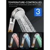 Cobbe Filtered LED Shower Head with Handheld,  High Pressure Shower Head with Filter, Water Saving Spray Handheld Showerheads with Hose and Base - 3 of 4