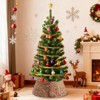 SEVOBAL Christmas Tree Stands Christmas Tree Collars, Rattan Tree Skirts and Stand Base Covers, Christmas Decorations, Brown, 16.93"*24.02"*10.24" - 3 of 4