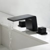 Cobbe Double Handle Waterfall Bathroom Sink Faucet with 3-Hole Vanity Widespread Faucet Matte Black - 3 of 4
