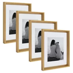 15.5" x 1.5" Matted to 8" x 10" Calter Wall Frame Gold - Kate and Laurel