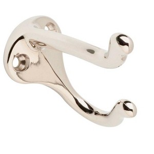 Ives Medium Bright Chrome Solid Brass 1-1/4 in. L Coat/Hat Hook 35 lb  - Case of 1 - 1 of 1