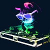 Men's Design By Humans HOUSE CAT (Rainbow DJ Kitty) By robotface T-Shirt - 2 of 4