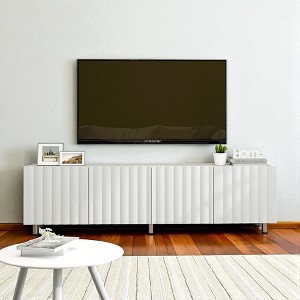 Modern TV Stand for 65+ Inch TVs with 2 Drawers and Storage, Entertainment Center Console Cabinet for Living Room and Bedroom - 1 of 4