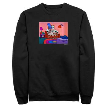 Men's The Simpsons Skeleton Family Inside House Sweatshirt - Black ...