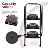Syemin Ladders 5-Step Ladder, Folding Portable Ladder Stool, With Anti Slip Pedals, Lightweight Portable Steel Ladder Stool, Black, 45.4"*35"*62.2" - 3 of 4