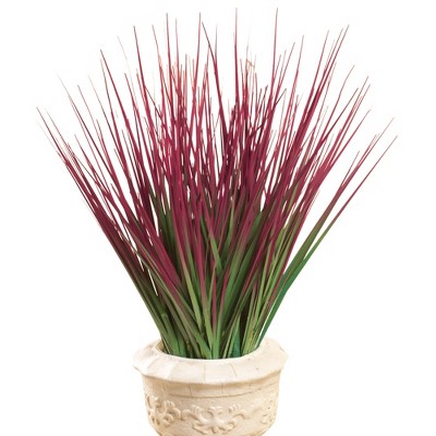 Collections Etc Decorative Grass Bushes - Set Of 3 Indoor or Outdoor Faux Plants