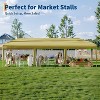 10x30 Pop Up Canopy - Heavy Duty Outdoor Canopy Tent with Portable Roller Bag , Khaki - 3 of 4