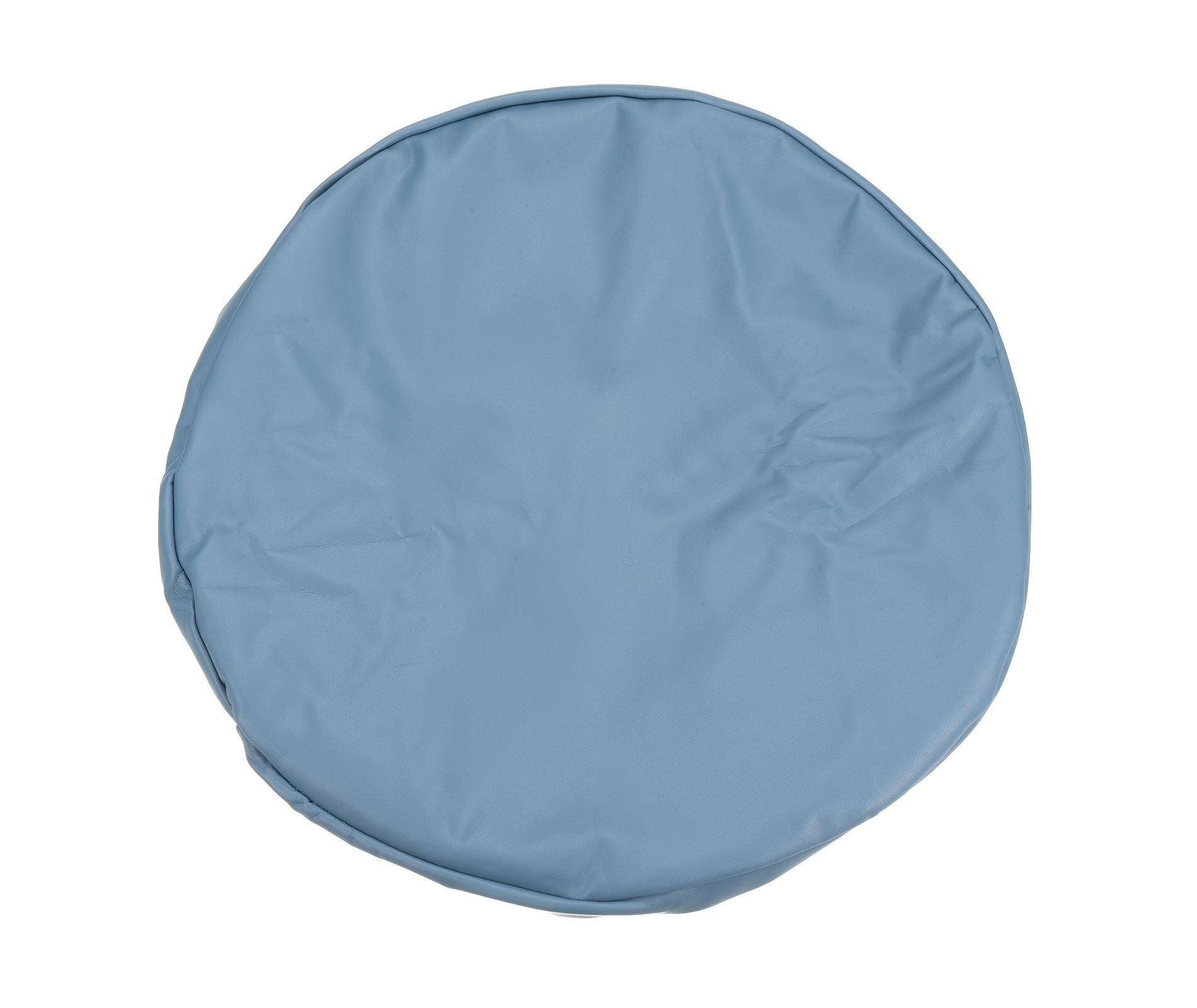 Unique Bargains Round PU Leather Bar Stool Cover for Dia 12"-14" Chair Blue Grey