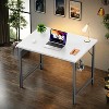 Sevobal Desks Game Computer Desk, Home Office Desk, Desk For Studying, Writing, Working , Gaming, Modern Simple, White, 63"*26"*29.8" - 2 of 4