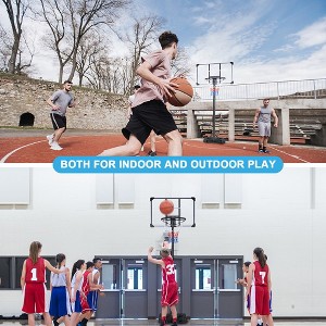 Portable Basketball Hoop & Goal Basketball Stand Height Adjustable 6.2-8.5ft with 35.4Inch Transparent Backboard & Wheels - 1 of 4