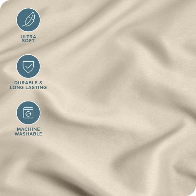 Sand Hypoallergenic Microfiber Queen Pillowcases Set of 2