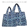 Wrapables Large & Small Foldable Nylon Reusable Shopping Grocery Bags (Set of 2), Stately Floral - 3 of 4