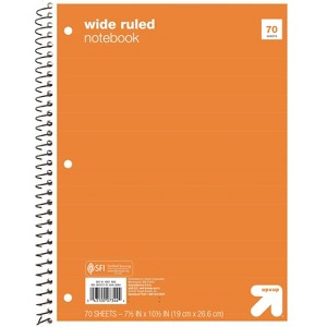 Wide Ruled 1 Subject Flexible Paperboard Cover Spiral Notebook - up&up™ - 1 of 1