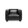 Christopher Knight Home Goyette Faux Leather Club Chair Midnight Black/Dark Walnut - 2 of 4