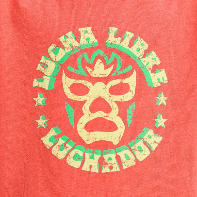 Boys' Short Sleeve 'Lucha Libre Luchador' Graphic T-Shirt - Cat & Jack™ Peach Orange, 3 of 5