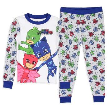 PJ Masks Toddler Boys' Gekko Catboy Owlette Title Logo Sleep Pajama Set Multicolored