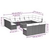 vidaXL 14 Piece Patio Sofa Set with Cushions - Gray and Blue - 3 of 4