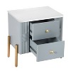 Christopher Knight Home Eilidh Modern Wood and Metal Nightstand with 2 Drawers - 3 of 4