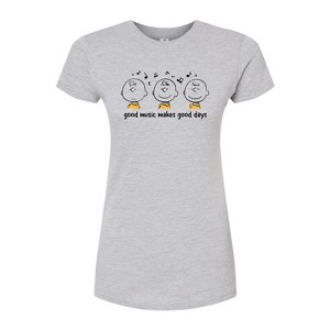 Women's - Peanuts - Good Music Good Days Fitted Graphic T-Shirt - 1 of 4