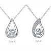 Oval Necklace for Woman Sterling Silver Pendant and Chain Swing Stone Ginger Lyne Collection - 2 of 4