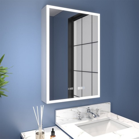 Exbrite 20 X 30" Waterproof Lighted Recessed Mount Mirror Medicine ...