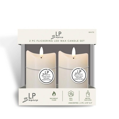 Luminara Flameless Scented Wax Candle – Ivory 3.5x9 – With Remote & Timer