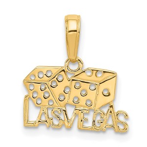 Black Bow Jewelry 14k Yellow Gold Las Vegas Dice Pendant - 1 of 4