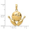 Black Bow Jewelry 14k Yellow Gold Diamond Cut Bowling Ball and Pins Pendant - 4 of 4