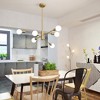 POWLIG 6-Light Vintage Gold Linear Sputnik Chandelier Light, Bulbs not Included - 3 of 4