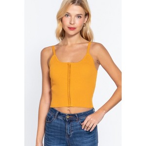 Slickblue Women's Sweater Cami, Front Hook Detail, Knit Top, Modern Style, Mango, S - 1 of 4