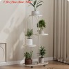 Living Room Metal Plant Stand Indoor with Wheels, 4/5-Tier Floor Standing Mobile Plant Shelf, Flower Stand - 2 of 4