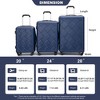 Kumasinova 8Pcs Hardshell Luggage Set,Lightweight ABS Suitcases with Travel Bag&4 Storage Set,Airline-Approved Spinner Suitcase,20/24/28" - 3 of 4