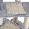 SEVOBAL Pet Crates and Houses Wooden Multi-Level Cat Shelves with Sisal and Plush Perches, Gray, 47.24"*27.56"*31.5" - 4 of 4