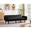 DOMETOUR PU Leather Sofa for Living Room Furniture, Sofa Bed Adjustable Backrest Loveseat Convertible Sofa Sleeper Couch - image 3 of 4