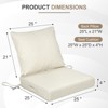 Aoodor Outdoor Deep Seat Cushion Set, Waterproof Patio Furniture Cushions with Adjustable Straps & Removable Cover - 4 of 4