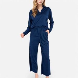 Anna-Kaci Women's Relaxed Fit Pullover and Wide Leg Lounge Pants Set - 1 of 4