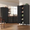 Tall Kitchen Pantry Cabinet, 5 Tier Food Storage Cabinet with 2 Doors and Adjustable Shelves for Kitchen, Dining Room, Bathroom - 4 of 4