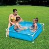 Summer Waves Small Plastic Frame 4ft x 4ft x 12in Kids Toddler Baby Kiddie Swimming Pool, Blue - image 2 of 2