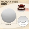 Unique Bargains Disposable Greaseproof Cardboard Scalloped Cake Platters 50 Pcs - 2 of 4