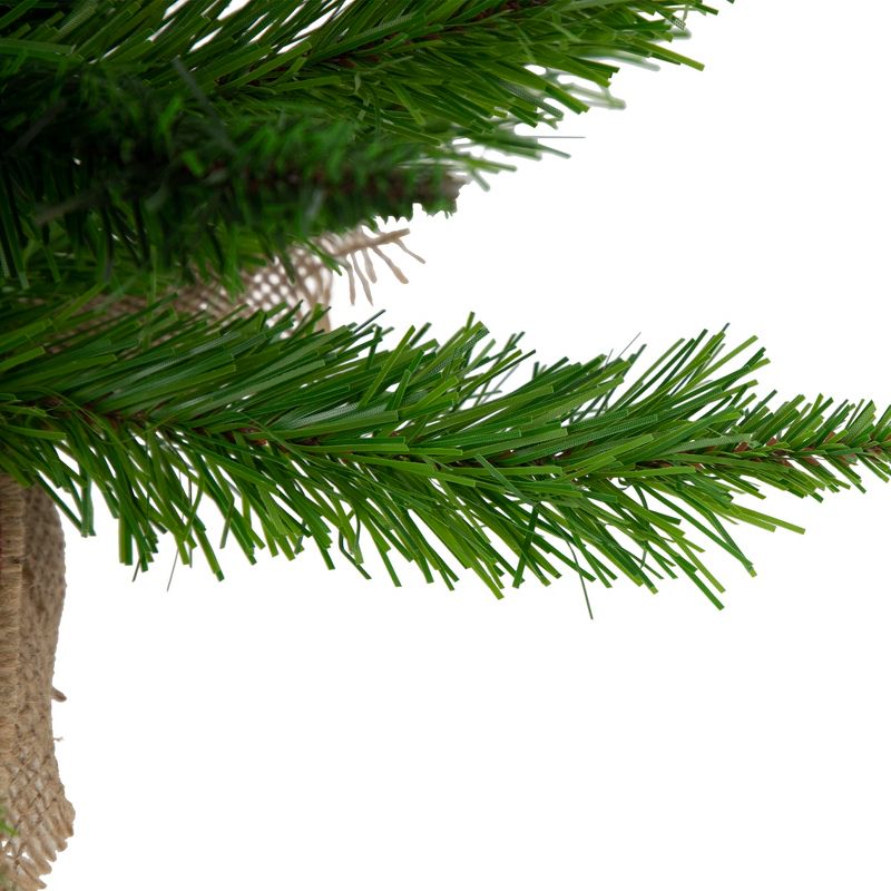 Northlight 1.5 FT Mini Balsam Pine Medium Artificial Christmas Tree in Burlap Base - Unlit, 3 of 8