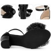 BLISSFUL STEP Women's Mesh Bow Tie Ankle Strap Chunky Heel Sandals - 3 of 3
